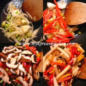 cooking process of the royal rice cake