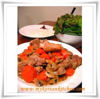galbi on the plate