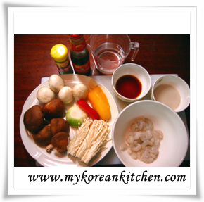 ingredients for mushroom on rice