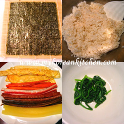 kimbab ingredients 3
