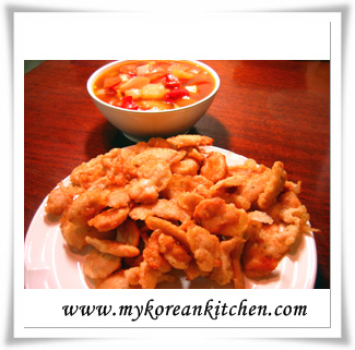 tangsuyuk with sauce