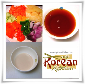 Vegetables and sweet sauce