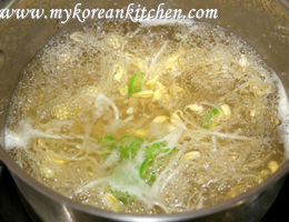 Boiling sprouts soup