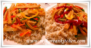 eomuk on rice