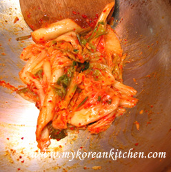 Frying Kimchi