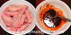 Ingredients for hot wings