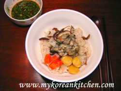 Radish and Oyster on Rice