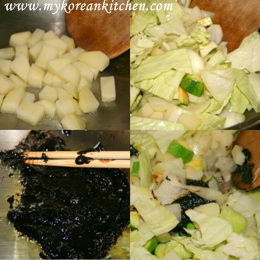 Seafood Jajangmyun cooking 1