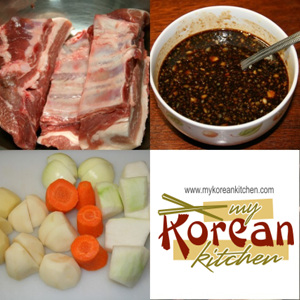 Ingredients for steamed pork ribs