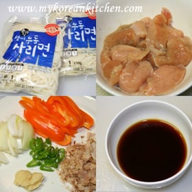 Spicy Chicken and Noodles ingredients