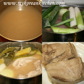 Steamed Pork Wrapped in Leaves cooking