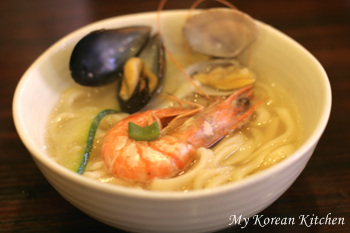 Knife Cut Noodles with Seafood From Ntinamu noodles