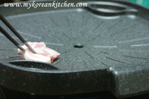 Pork Belly BBQ (Samgyeopsal Gui) rubbing