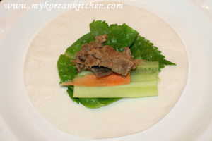Bulgogi Wrapped in Rice Paper wrapping