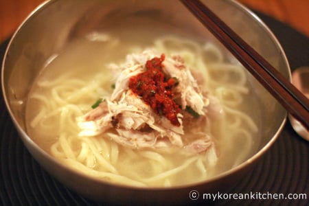 chicken soup recipe. noodles-in-chicken-soup-dak-