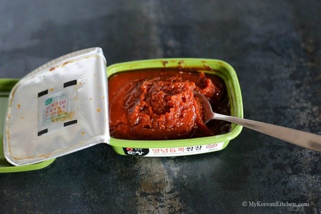 Korean pork belly BBQ: Ssamjang (Korean spicy dipping sauce) | MyKoreanKitchen.com