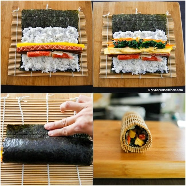 How to roll kimbap