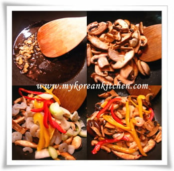 cooking process mushroom on rice1