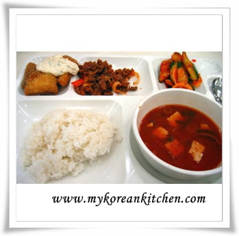 Korean cafeteria food