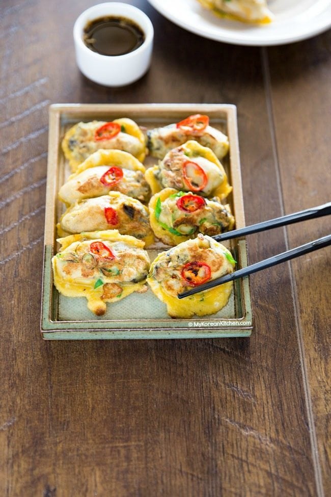 How to make Korean oyster pancakes | MyKoreanKitchen.com