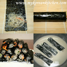 Deep Fried Seaweed Spring Rolls Ingredients Prep2
