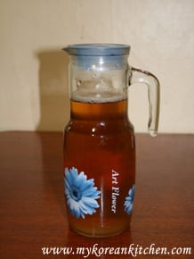 ginger tea in a bottle
