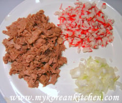 Tuna salad ingredients