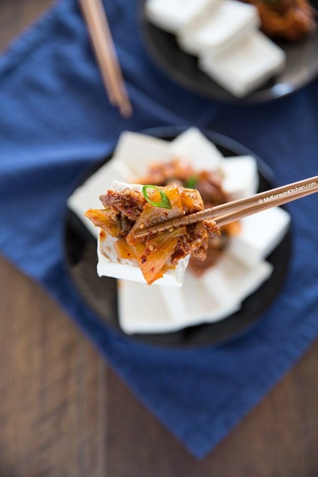 How to Make Tofu Kimchi (Dubu Kimchi) | MyKoreanKitchen.com