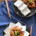 Easy Tofu Kimchi Recipe. It's a popular Korean side dish and appetiser! | MyKoreanKitchen.com