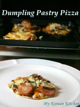 dumpling pastry pizza on the magazine