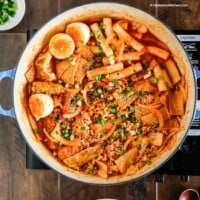 Rabokki - Instant Ramen Noodles + Tteokbokki (Korean spicy rice cakes) | MyKoreanKitchen.com