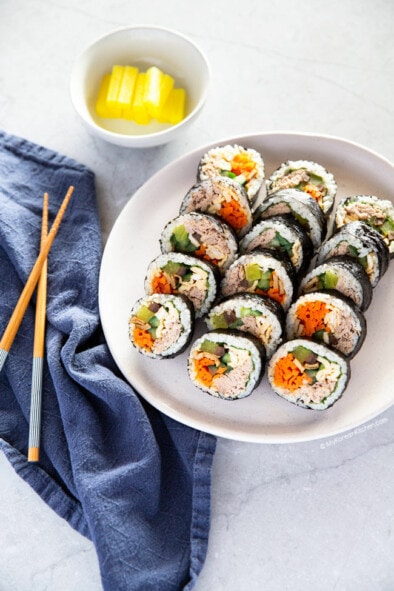 Tuna Kimbap (Chamchi Kimbap) - My Korean Kitchen