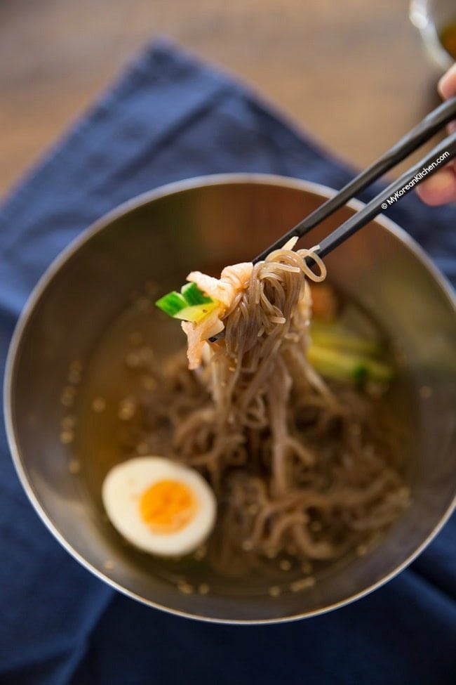 Instant Mul Naeng Myun (Korean Cold Noodle Soup) | MyKoreanKitchen.com