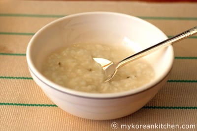 Korean buffet - Abalone porridge (Jeonbok Juk)