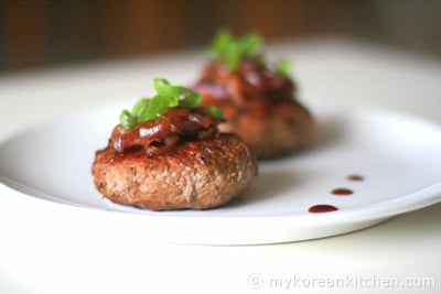 Simmered Meat Patties in Teriyaki like sauce - Jangsanjeok2