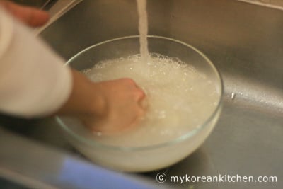 How to rinse the rice