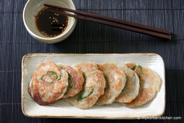 Korean Potato Pancakes (Gamja Jeon) with Korean Pancake Sauce | MyKoreanKitchen.com