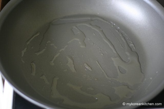 Oil in a pan