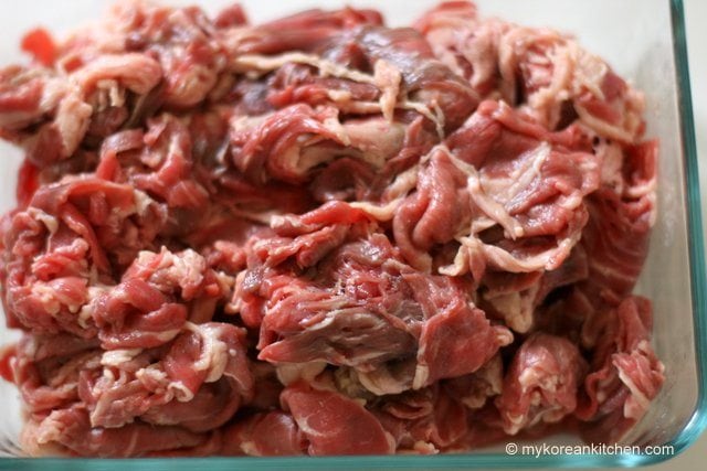 Beef bulgogi meat