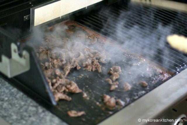Kangaroo Meat Bulgogi on BBQ