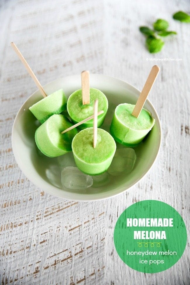 Melona Bar (Honeydew Melon Ice Pops) | Food24h.com