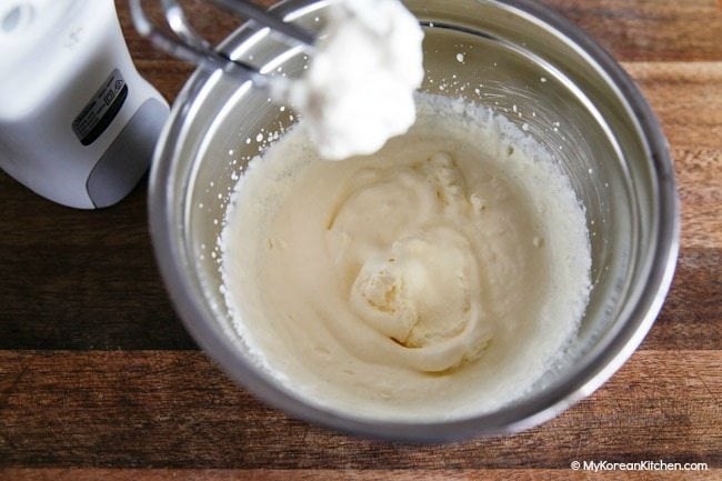 Whipped cream for homemade Melona bar