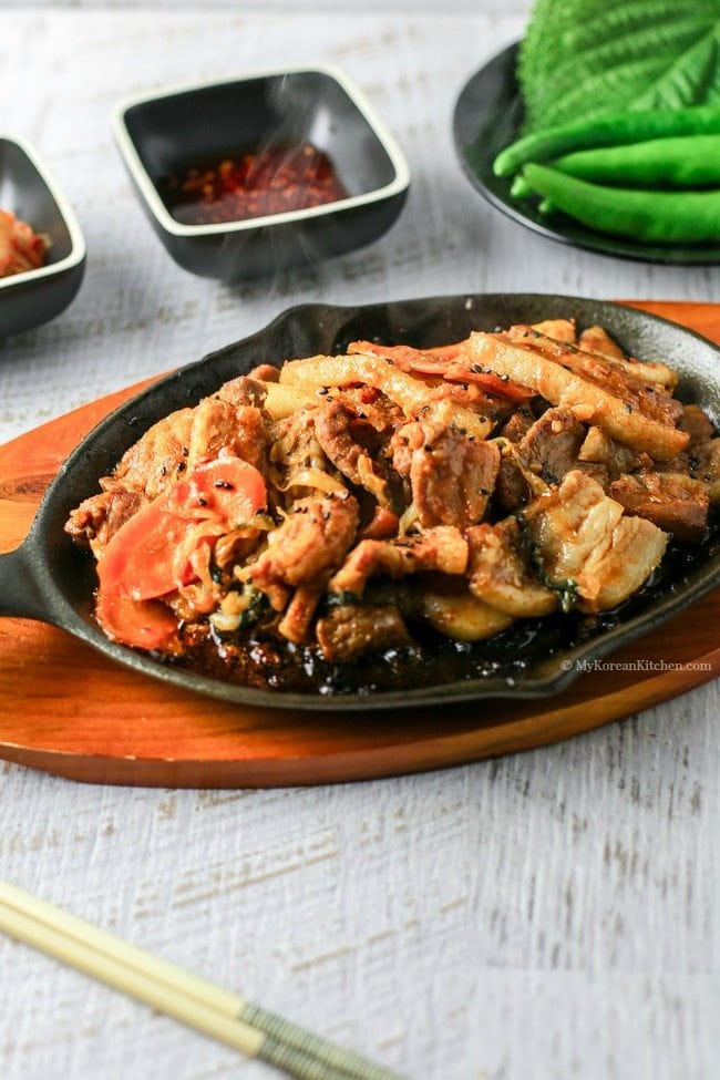Korean Spicy Marinated Pork (Jeyuk Bokkeum) | MyKoreanKitchen.com