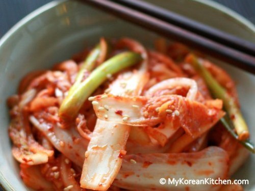 Fresh Napa Cabbage Kimchi Salad (Baechu Geotjeori) - My Korean Kitchen