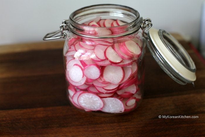Pink Radish in a jar