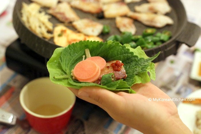 Samgyeopsal BBQ with Radish Pickles