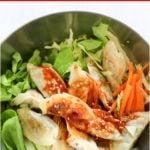 How to Make Sweet and Spicy Korean Potsticker Salad (Bibim Mandu) | MyKoreanKitchen.com
