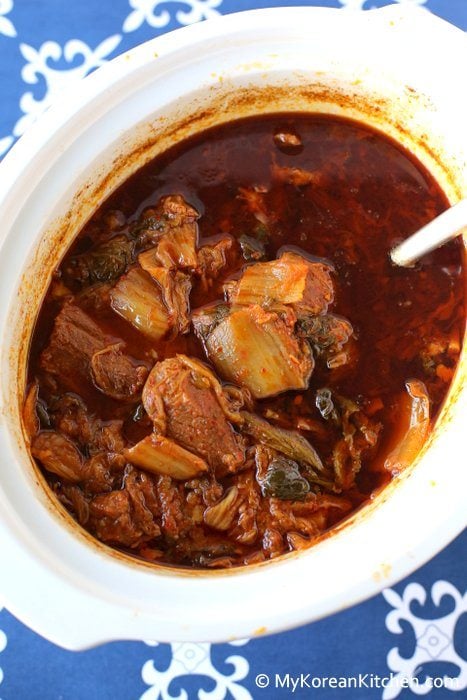 Slow Cooker Kimchi Stew | MyKoreanKitchen.com