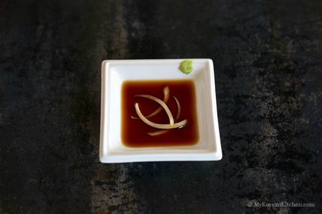 The ultimate Korean BBQ Dipping sauce #3. Wasabi and soy sauce | MyKoreanKitchen.com