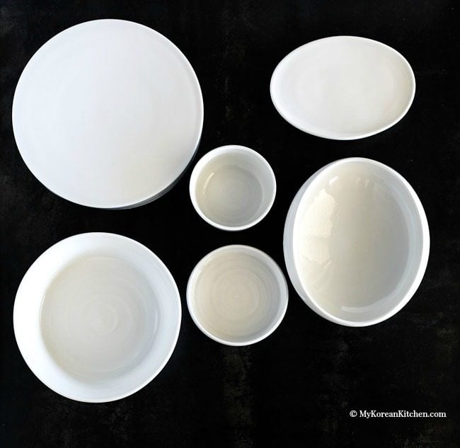 Korean pottery onggi tableware dish plate earthenware dinner plate 